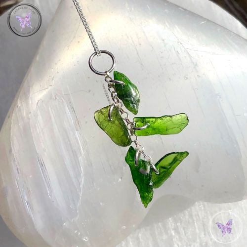 Diopside Chip Pendant Necklace